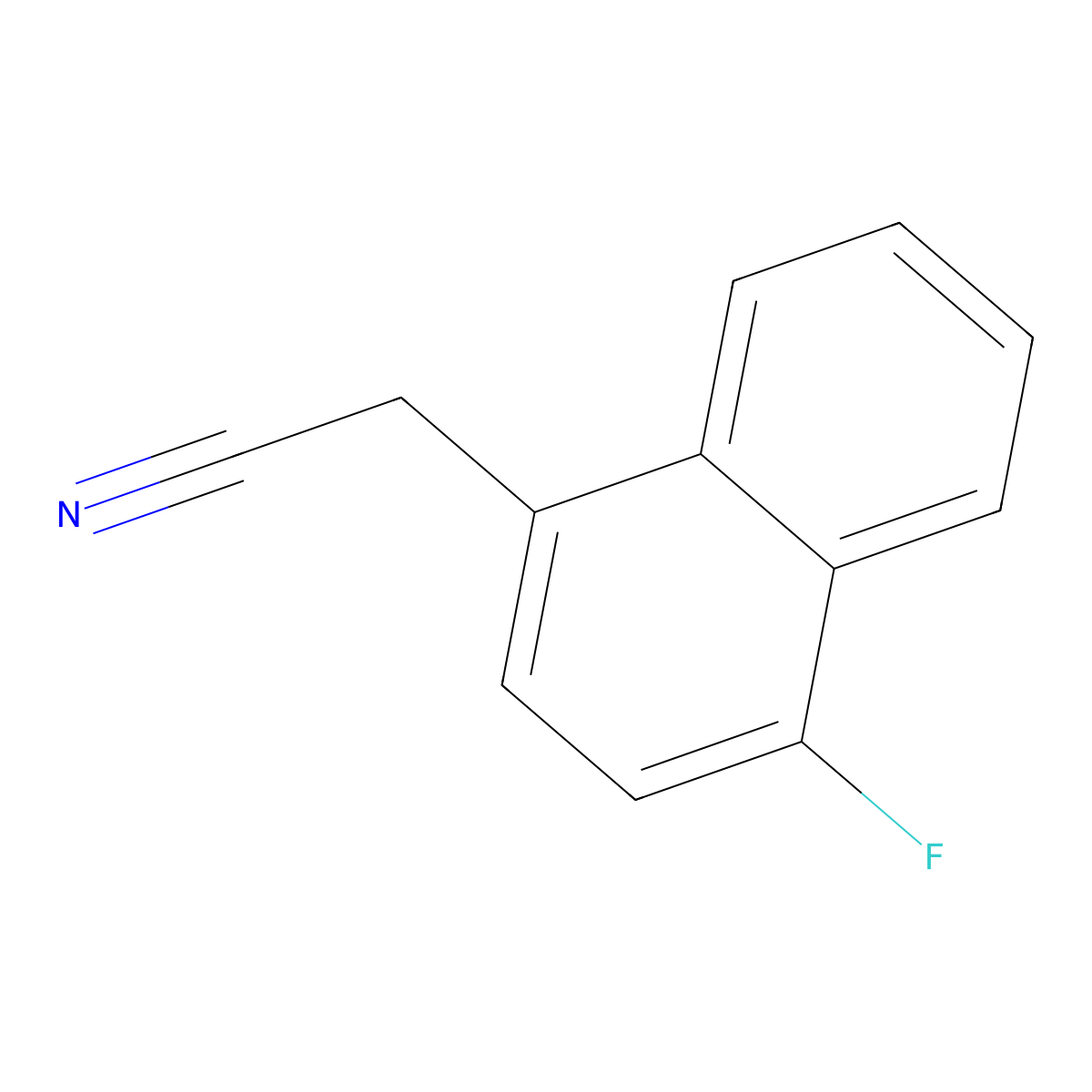 2-(4-Fluoronaphthalen-1-yl)acetonitrile molecular structure, CAS 3832-87-9