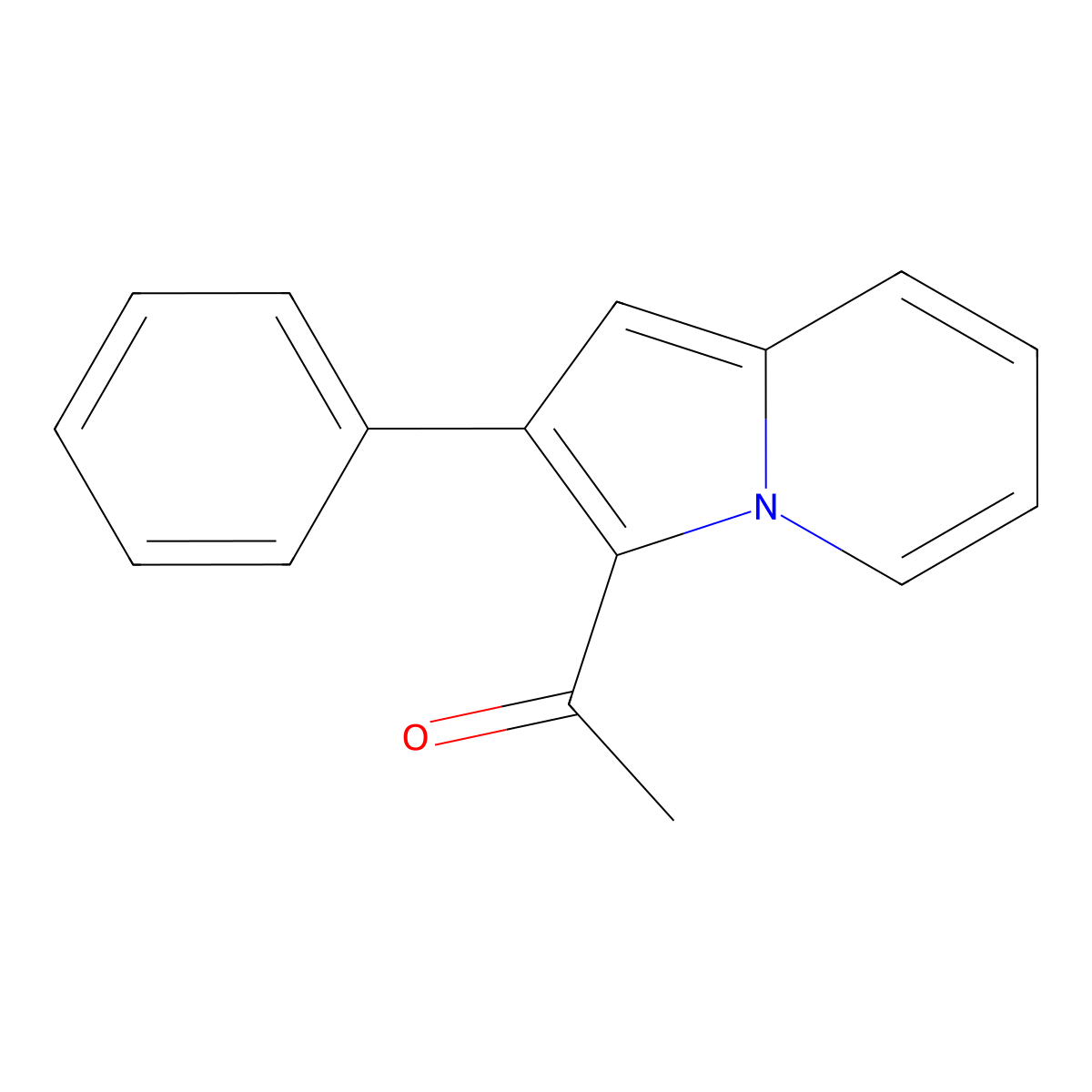1-(2-Phenylindolizin-3-yl)ethanone molecular structure, CAS 38320-58-0
