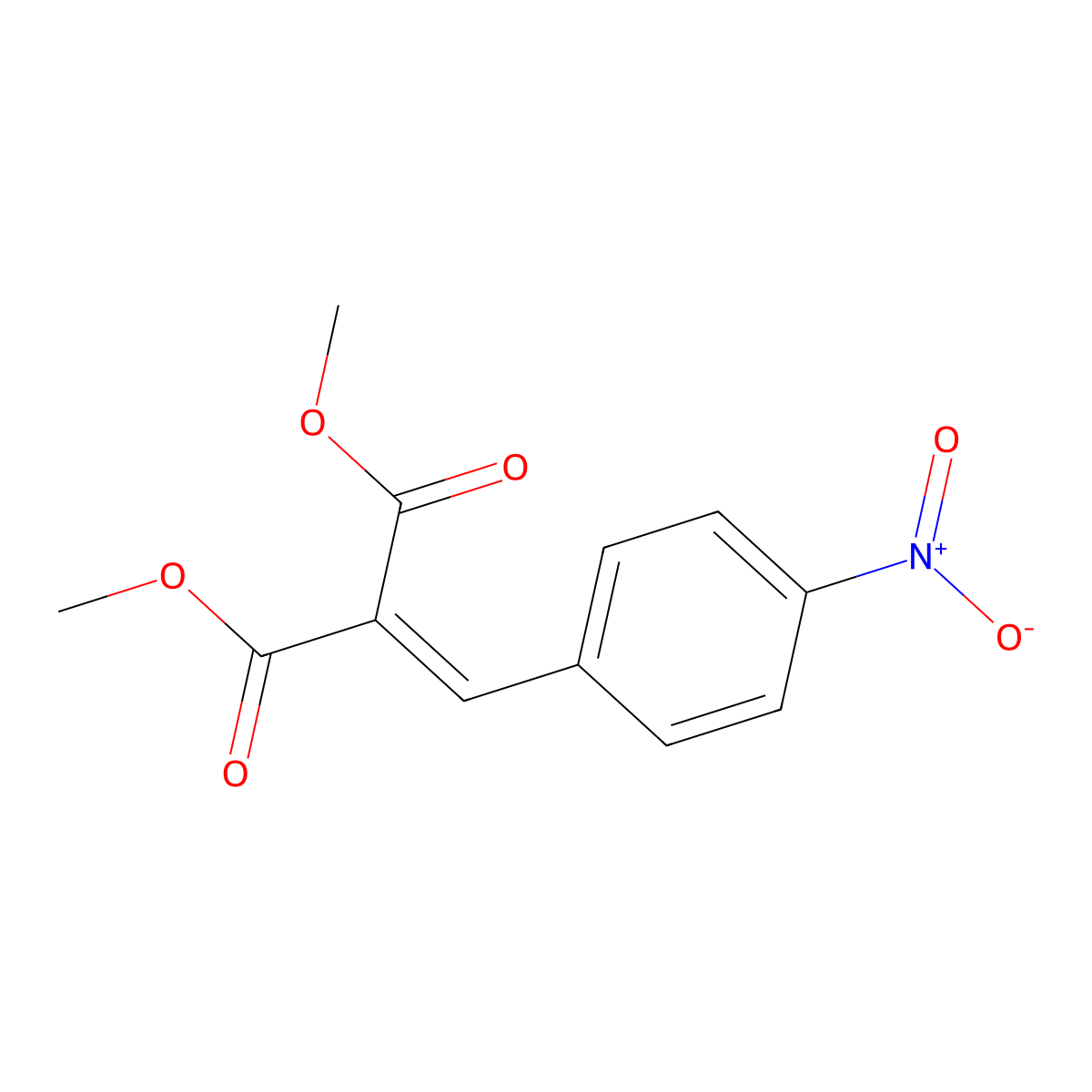 Dimethyl (4-nitrobenzylidene)malonate molecular structure, CAS 38323-22-7