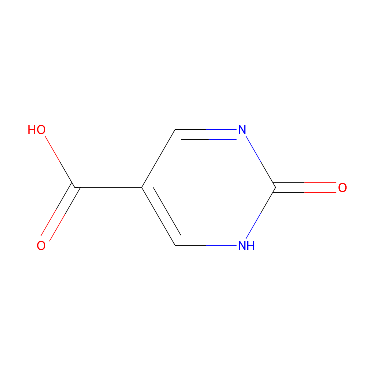 2-Hydroxypyrimidine-5-carboxylic acid molecular structure, CAS 38324-83-3