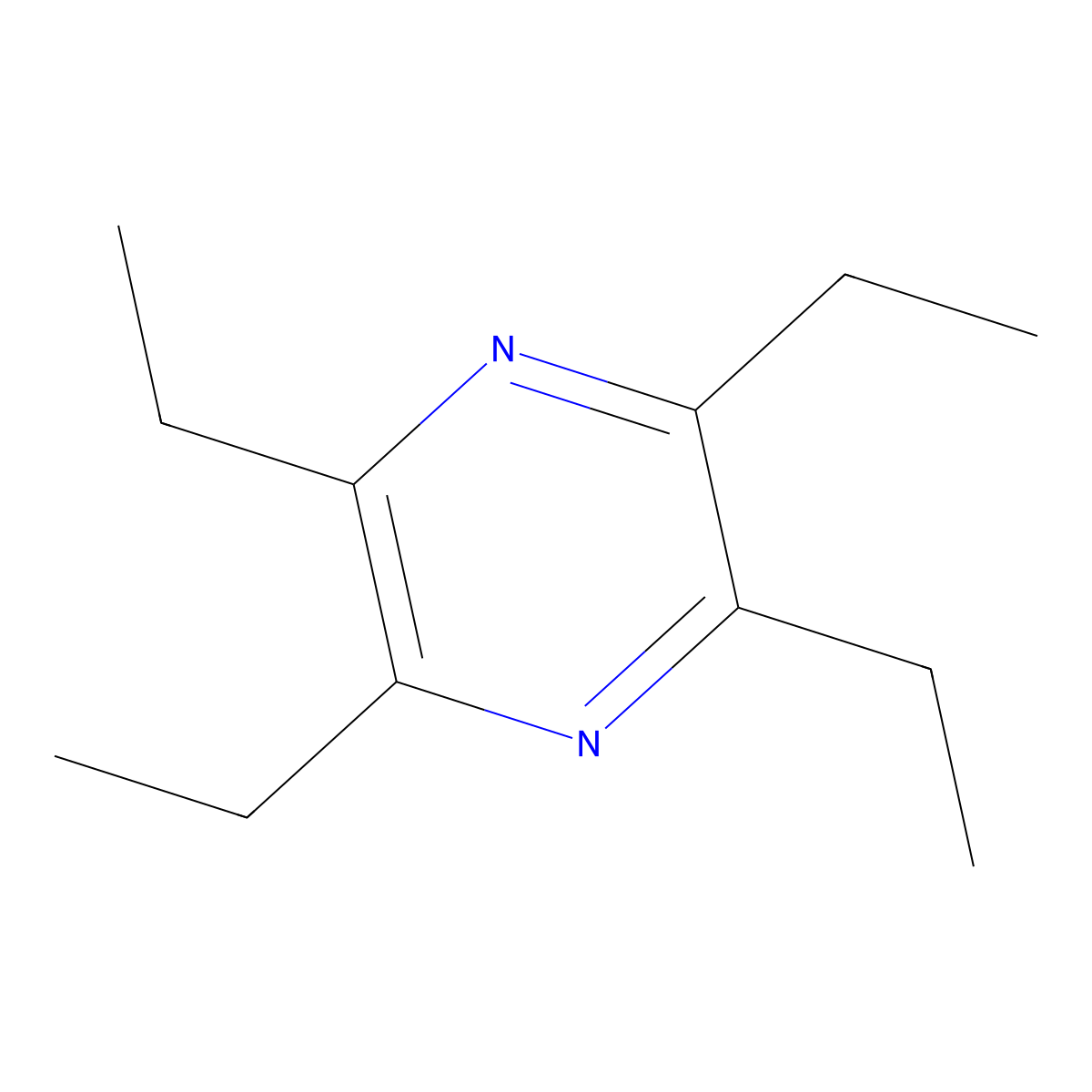 Tetraethylpyrazine molecular structure, CAS 38325-19-8
