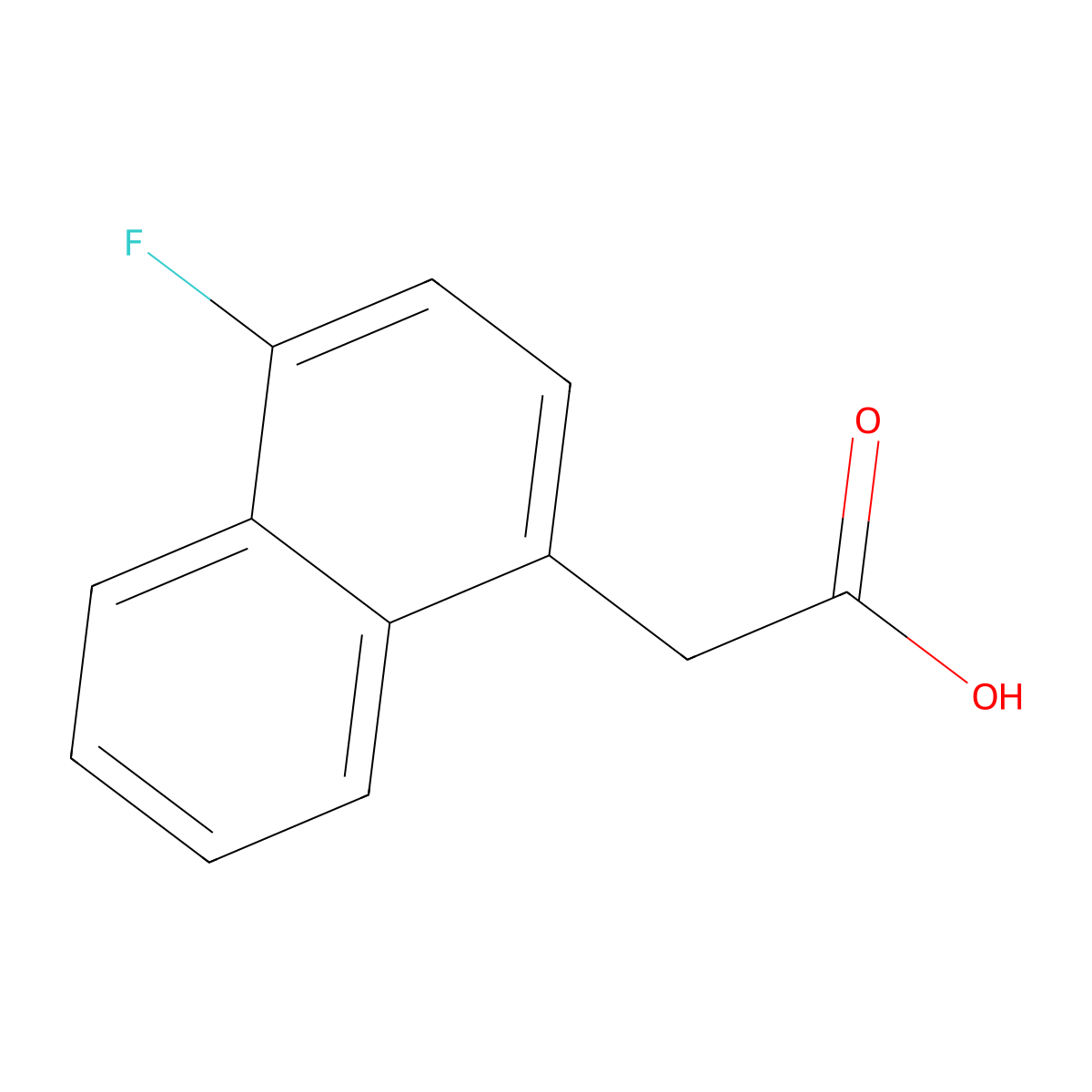 2-(4-Fluoronaphthalen-1-yl)acetic acid molecular structure, CAS 3833-03-2