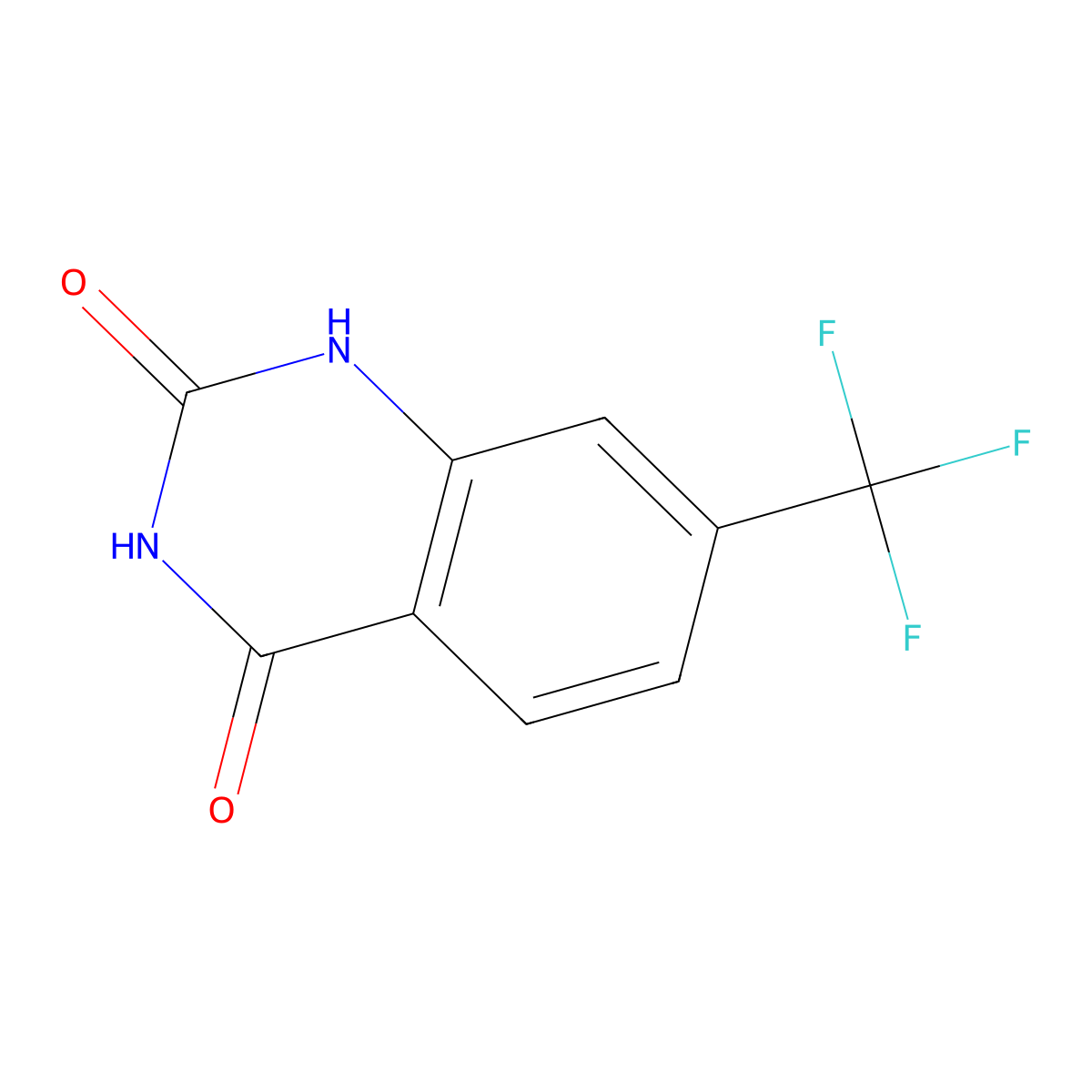 7-(Trifluoromethyl)quinazoline-2,4(1H,3H)-dione molecular structure, CAS 3833-78-1