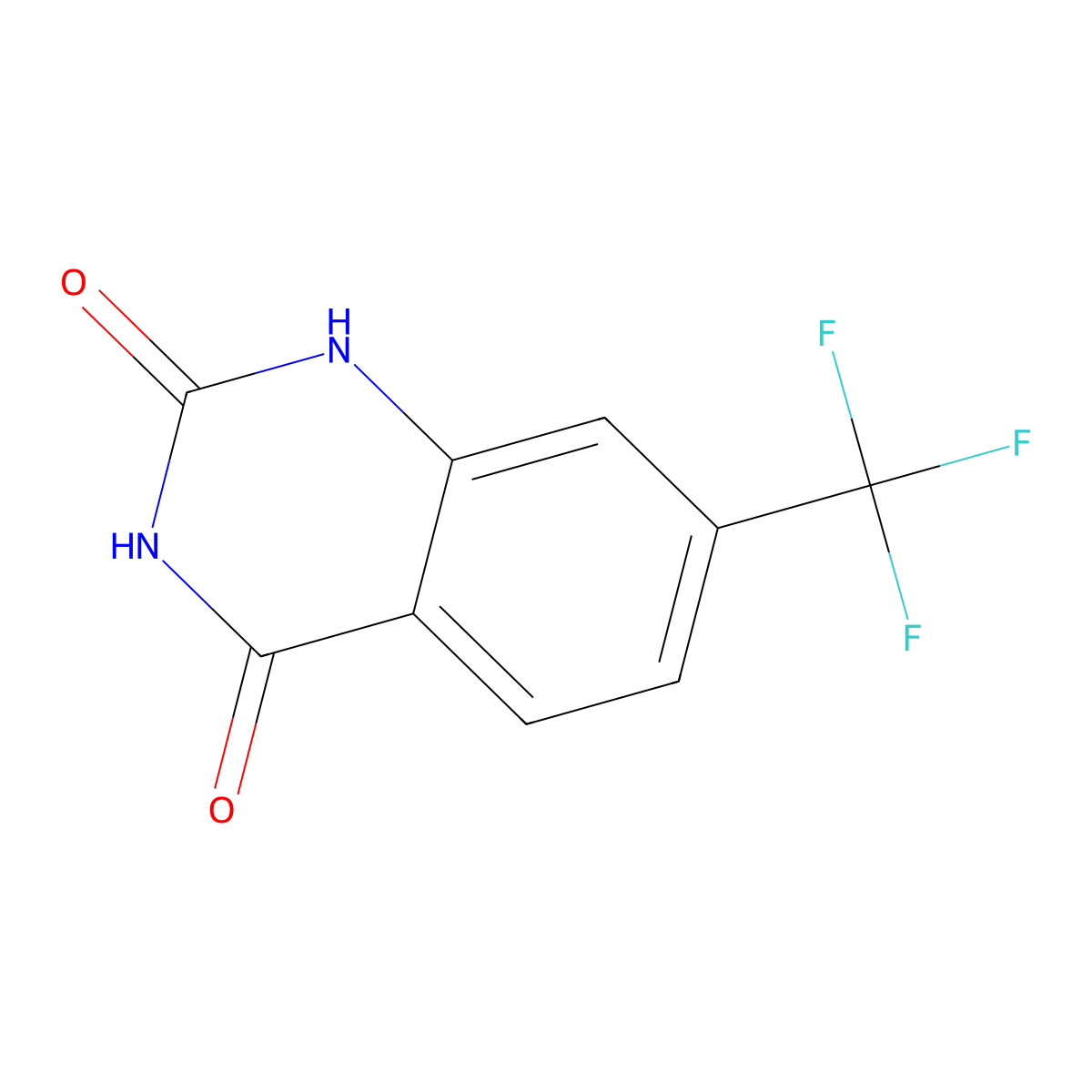 7-(Trifluoromethyl)quinazoline-2,4(1H,3H)-dione molecular structure, CAS 3833-78-1