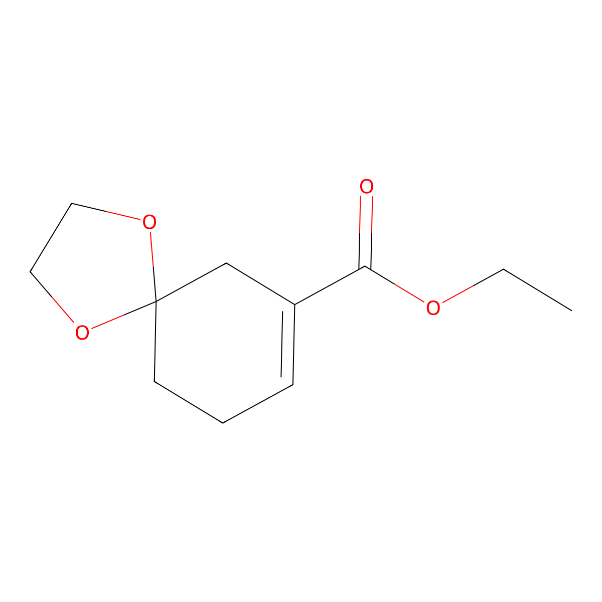 Ethyl 1,4-dioxaspiro[4.5]dec-7-ene-7-carboxylate molecular structure, CAS 38334-83-7