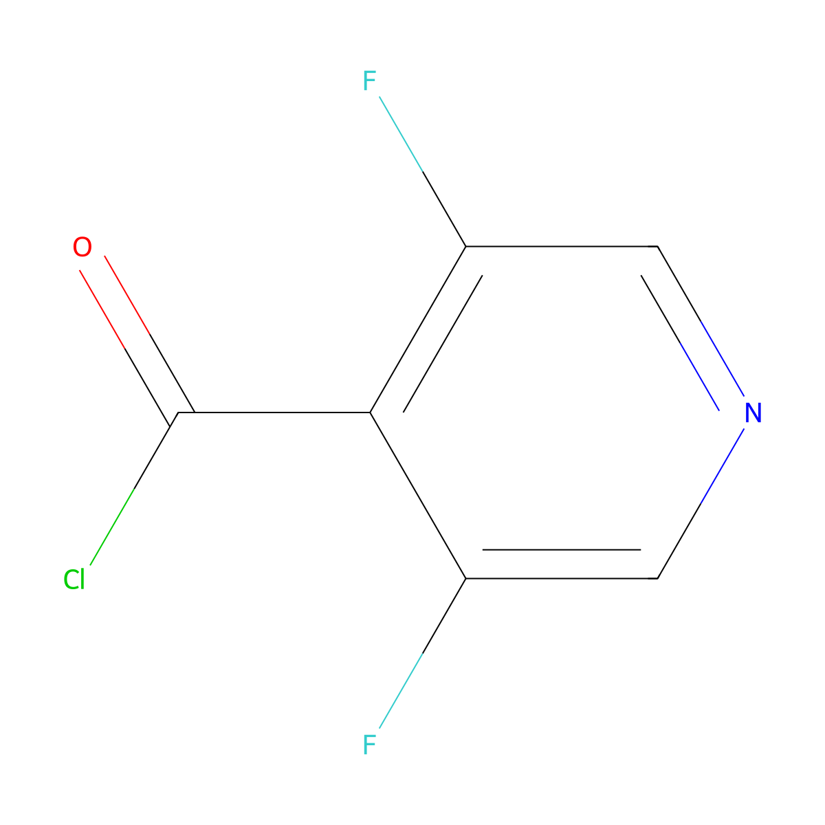 3,5-Difluoropyridine-4-carbonyl chloride molecular structure, CAS 383363-42-6