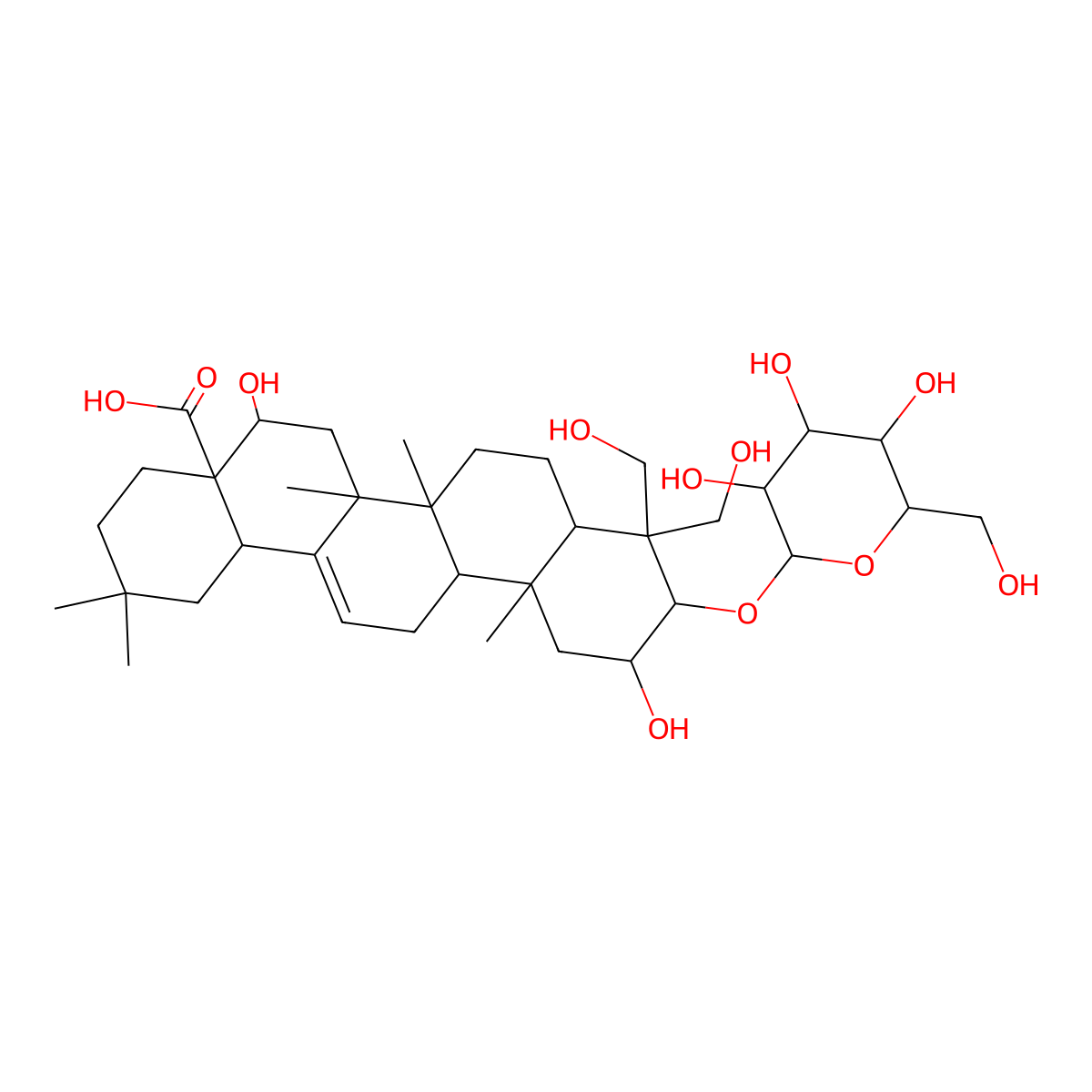 3-O-beta-D-Glucopyranosylplatycodigenin molecular structure, CAS 38337-25-6