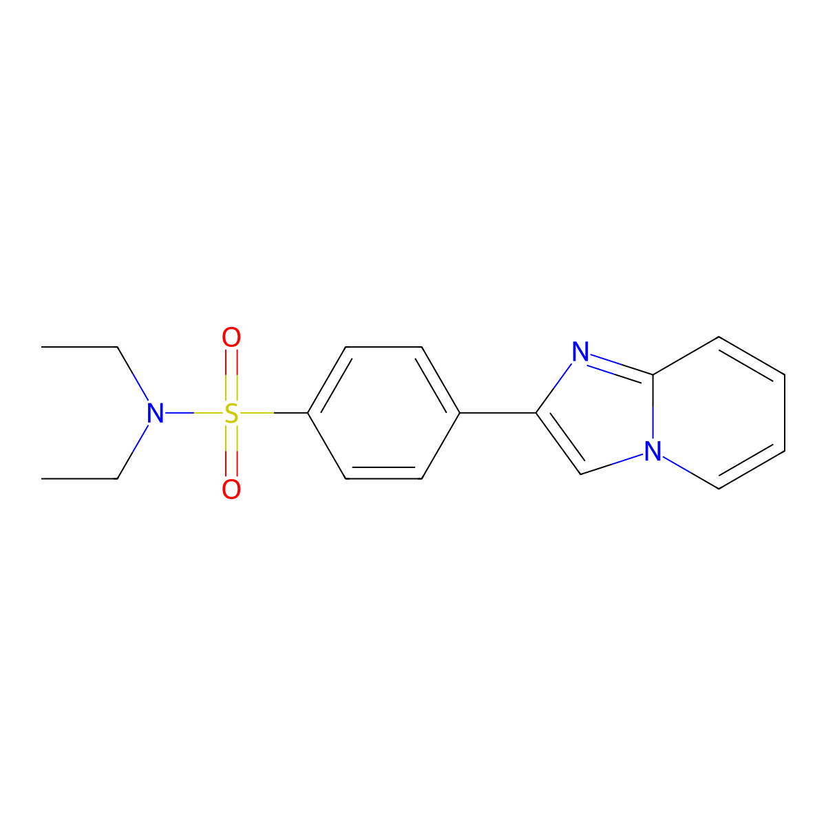 N,N-Diethyl-4-imidazo[1,2-a]pyridin-2-yl-benzenesulfonamide molecular structure, CAS 383371-59-3