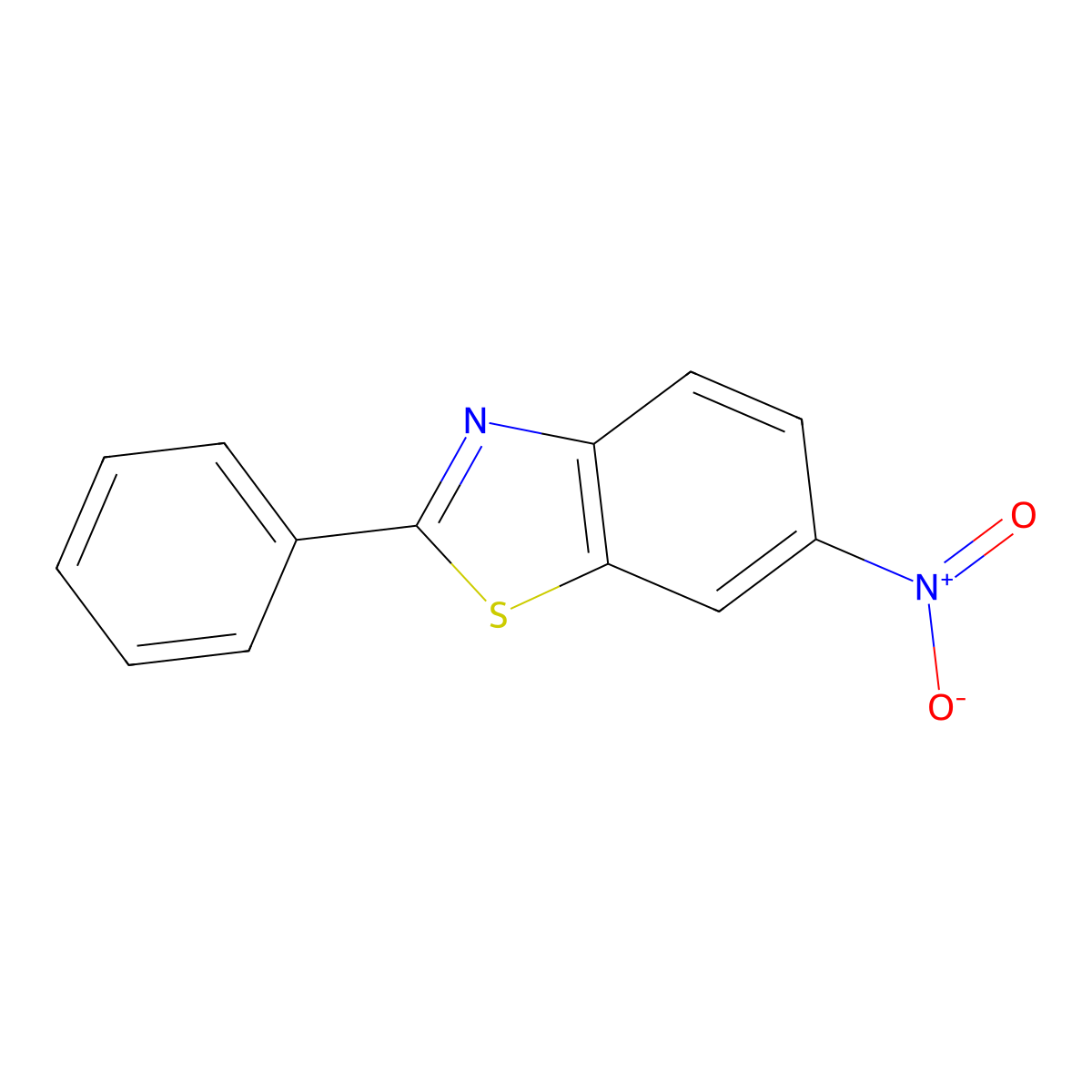 6-Nitro-2-phenylbenzothiazole molecular structure, CAS 38338-23-7
