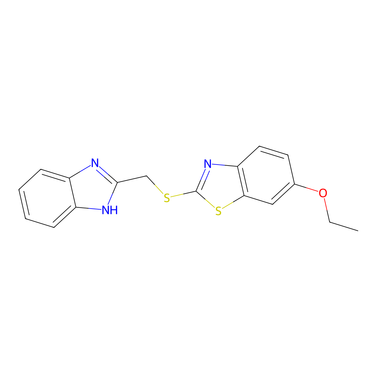 2-[(1H-benzimidazol-2-ylmethyl)sulfanyl]-6-ethoxy-1,3-benzothiazole molecular structure, CAS 383389-15-9