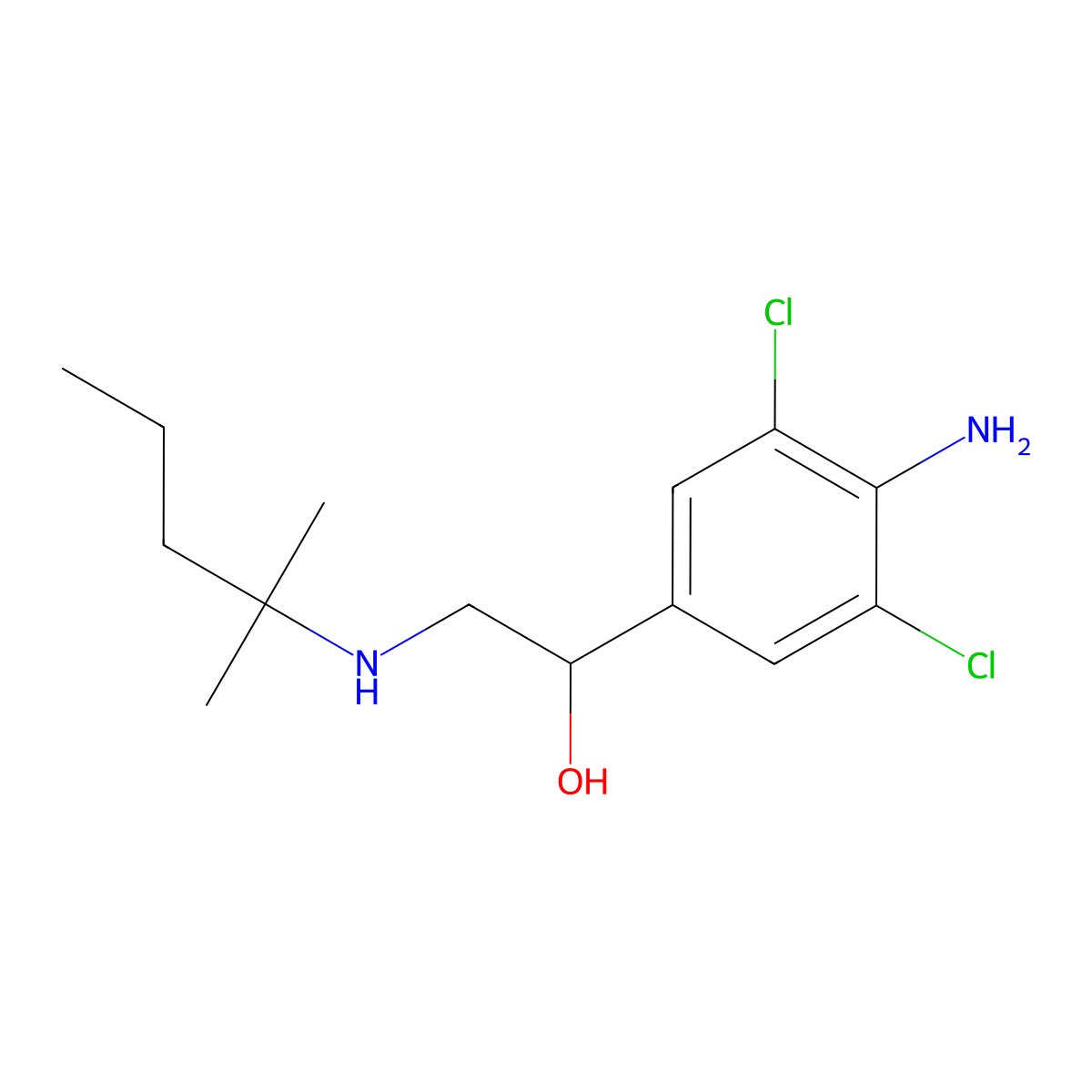 Clenhexerol molecular structure, CAS 38339-23-0