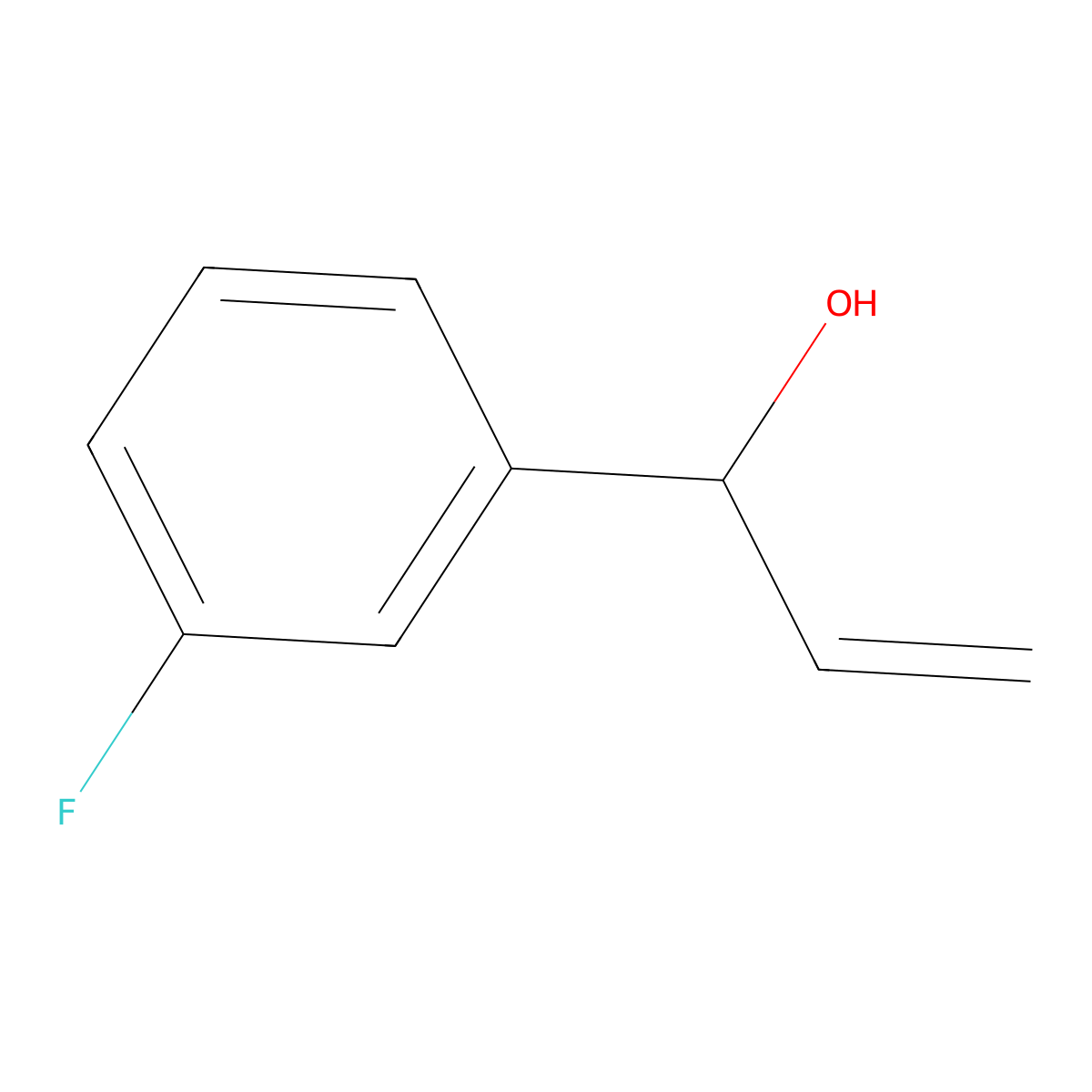 1-(3-Fluorophenyl)prop-2-en-1-ol molecular structure, CAS 38340-15-7