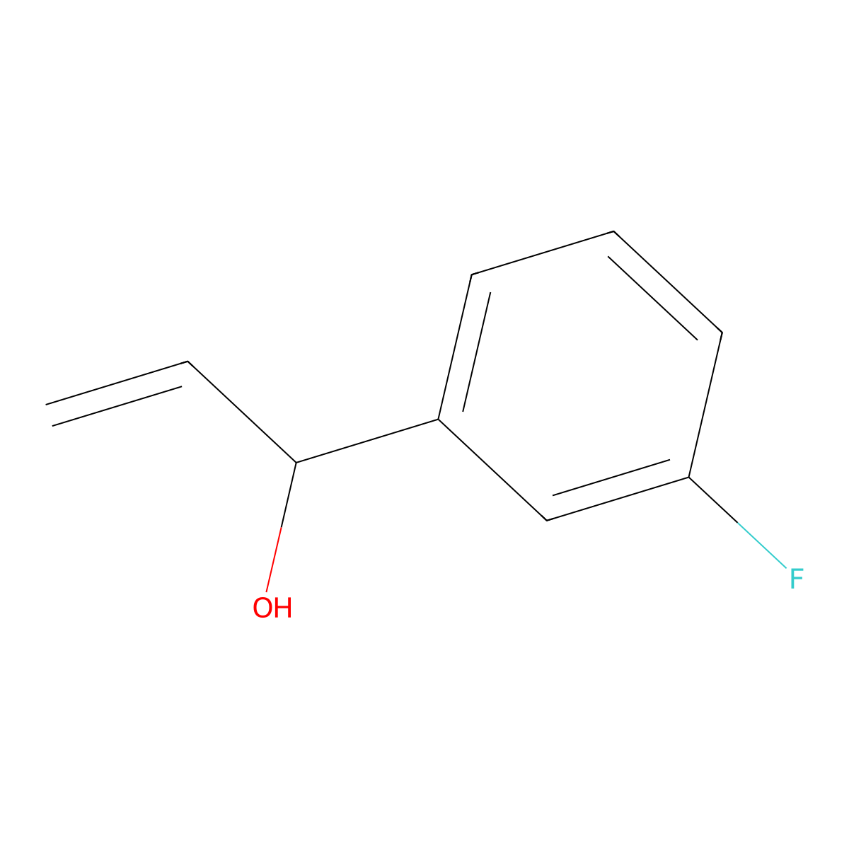1-(3-Fluorophenyl)prop-2-en-1-ol molecular structure, CAS 38340-15-7