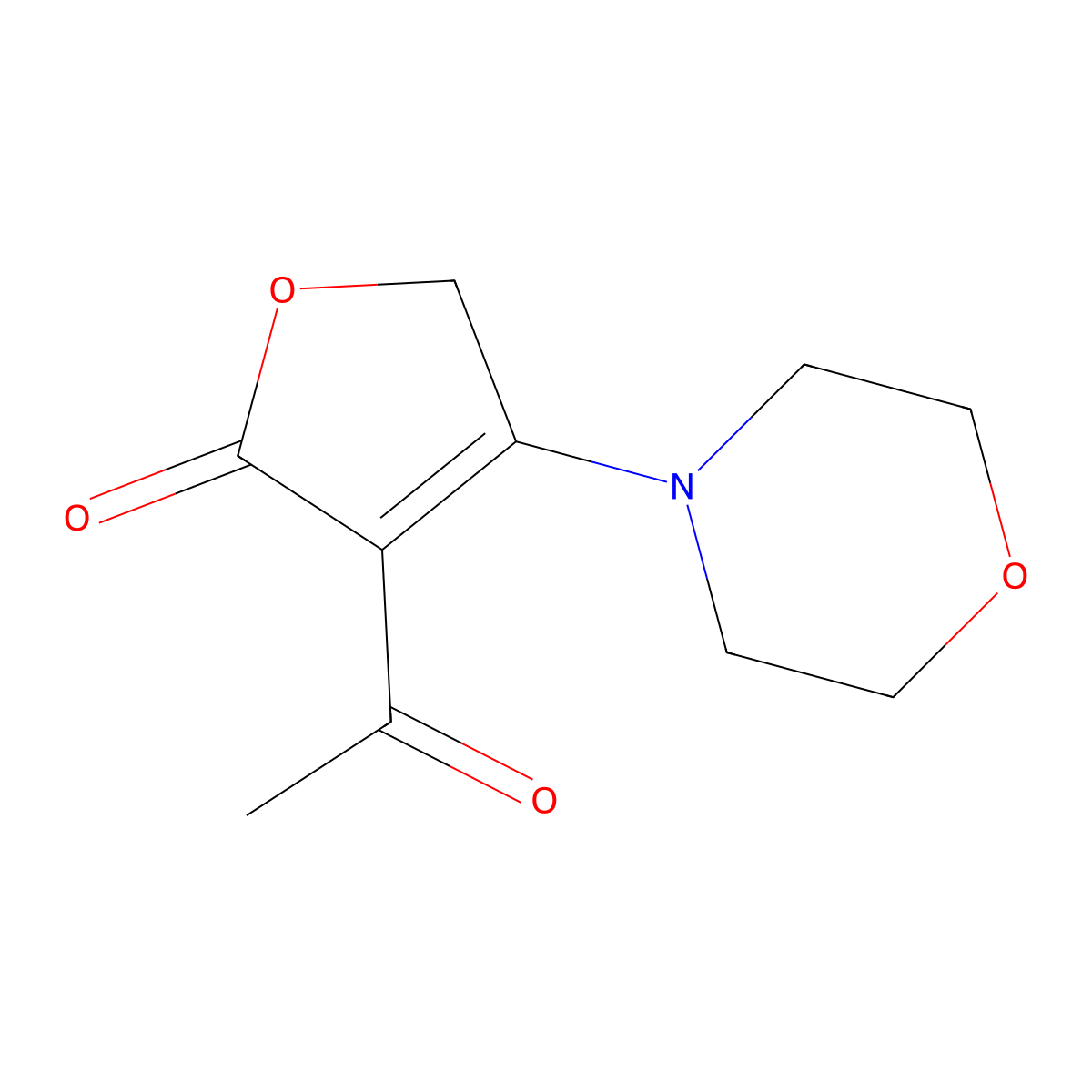 3-Acetyl-4-(4-morpholinyl)-2(5H)-furanone molecular structure, CAS 383410-67-1