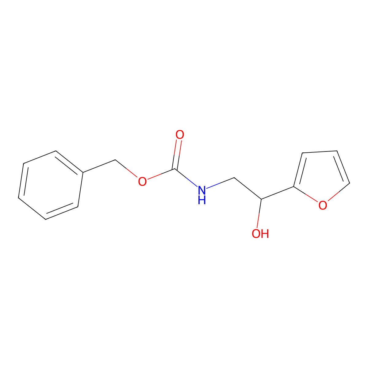 benzyl N-[2-(furan-2-yl)-2-hydroxyethyl]carbamate molecular structure, CAS 383416-19-1