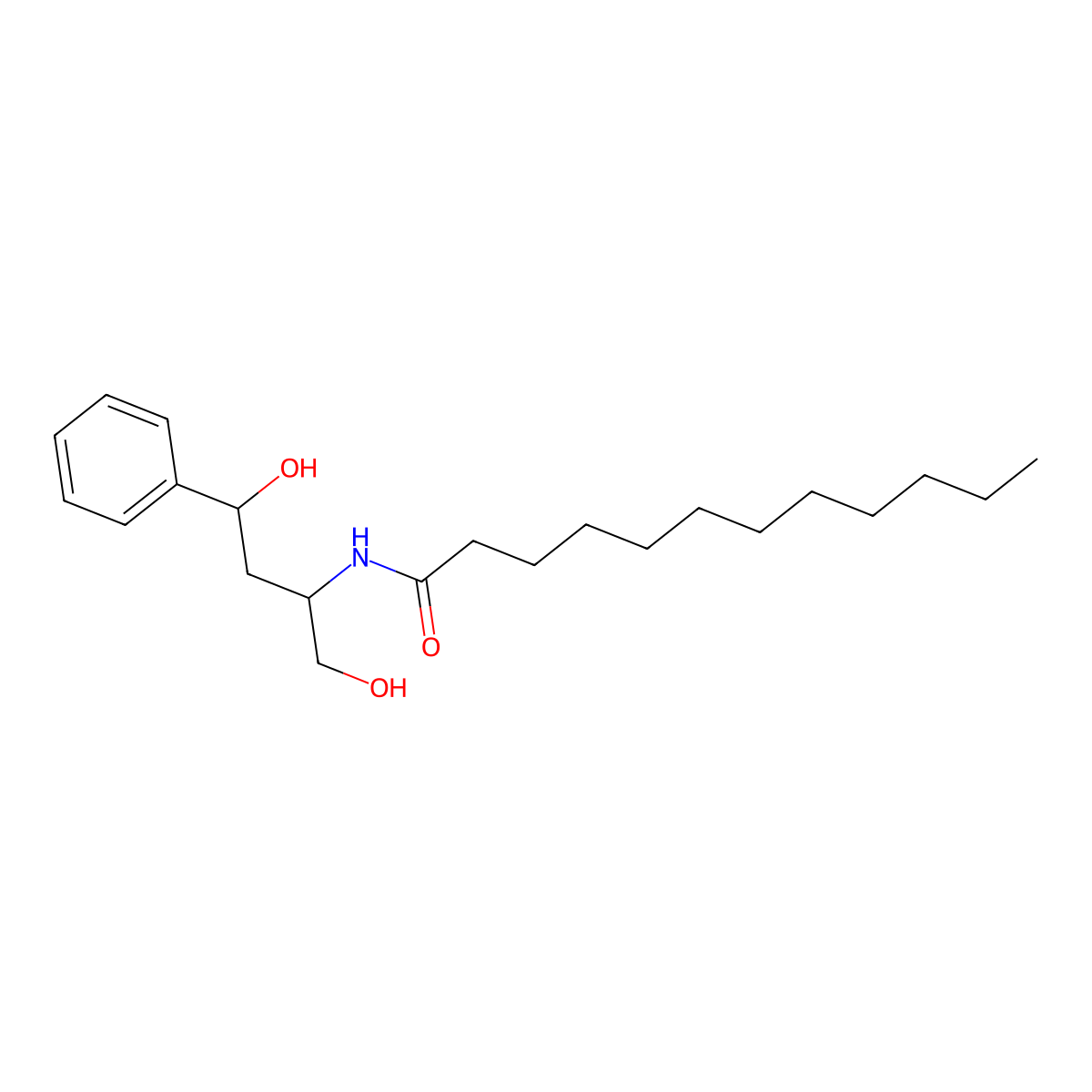 N-[(1R,3S)-3-Hydroxy-1-(hydroxymethyl)-3-phenylpropyl]dodecanamide molecular structure, CAS 383418-30-2