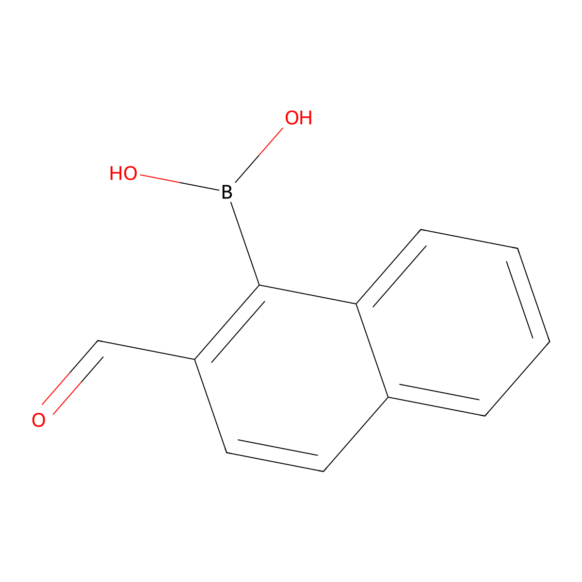 (2-Formylnaphthalen-1-yl)boronic acid molecular structure, CAS 383421-83-8