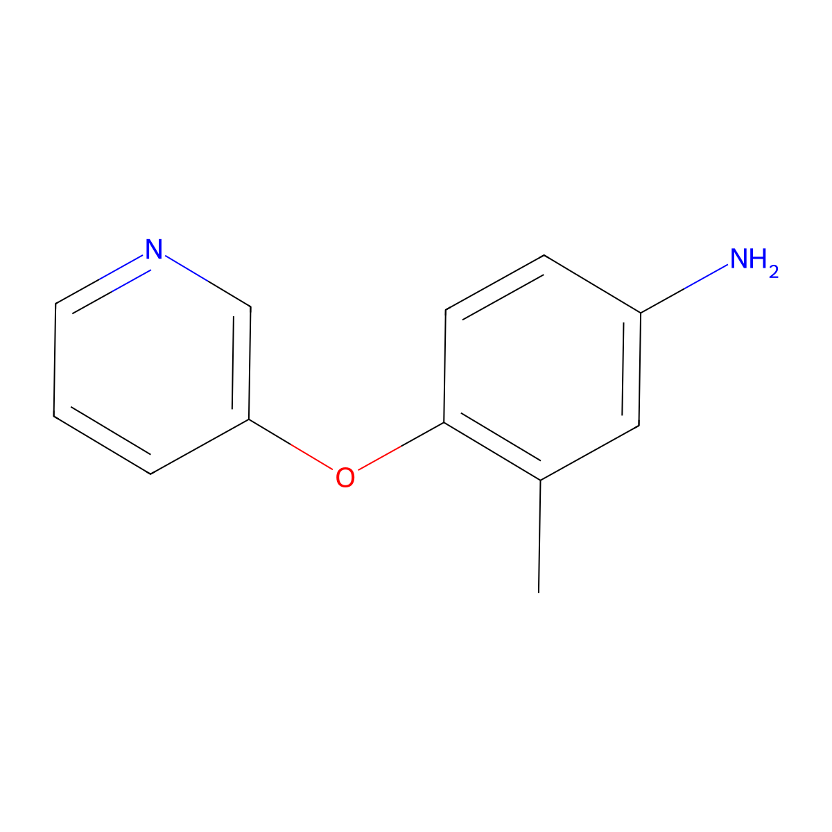 3-Methyl-4-(pyridin-3-yloxy)aniline molecular structure, CAS 383434-56-8