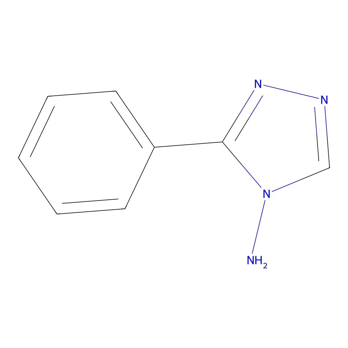 3-phenyl-4H-1,2,4-triazol-4-amine molecular structure, CAS 38345-23-2