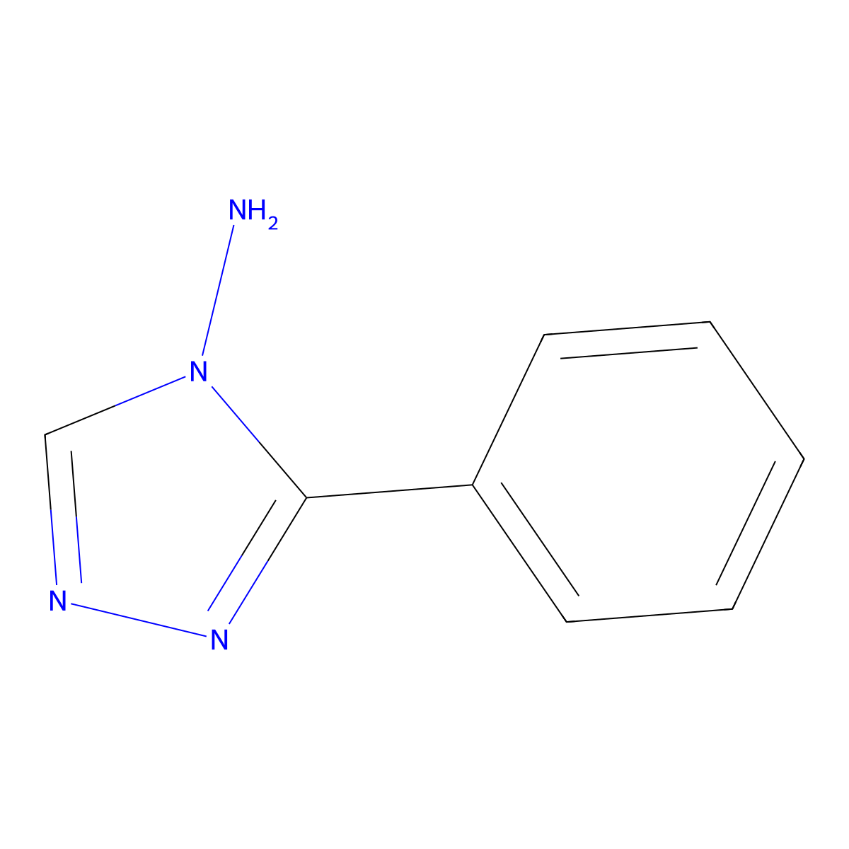 3-phenyl-4H-1,2,4-triazol-4-amine molecular structure, CAS 38345-23-2