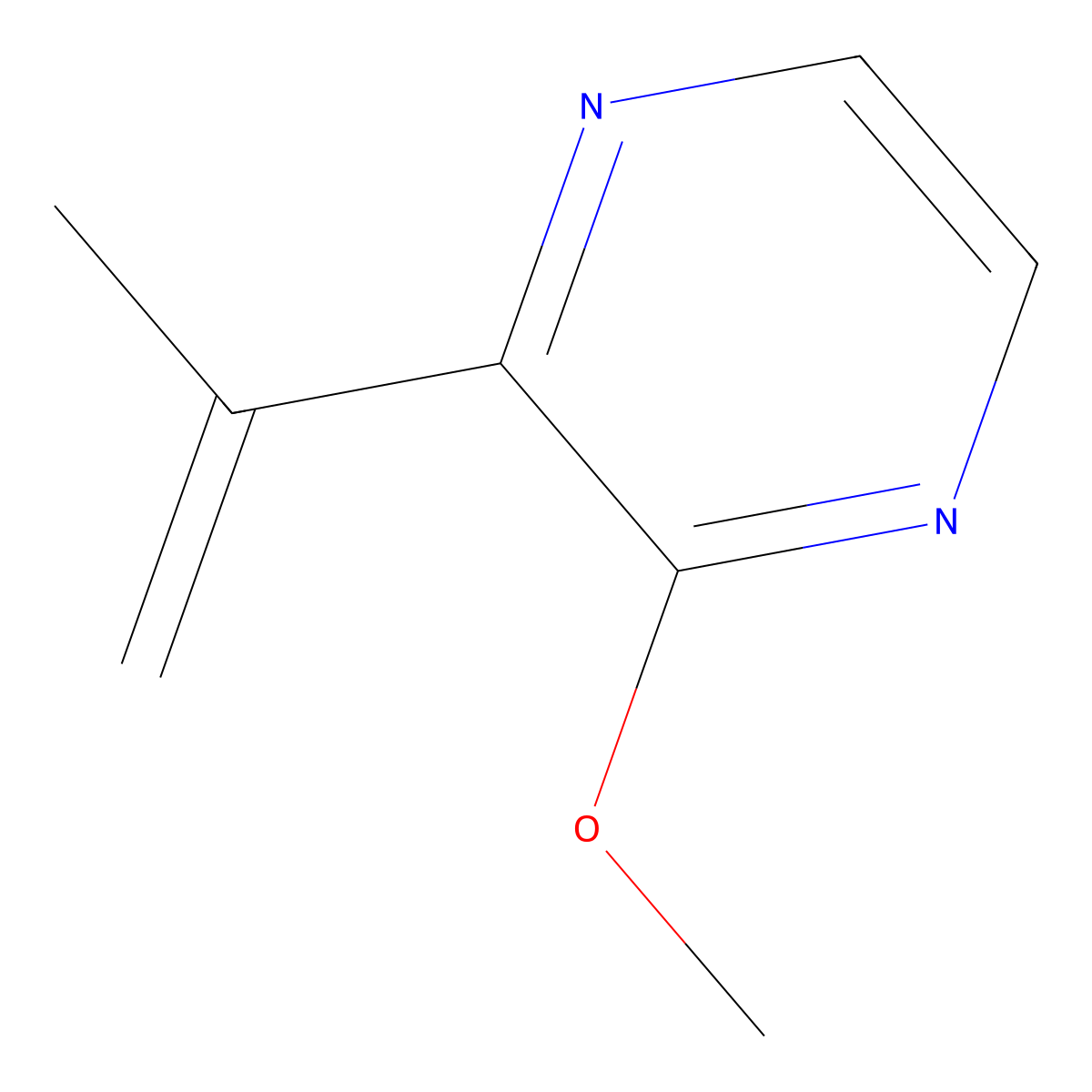 2-Methoxy-3-(prop-1-en-2-yl)pyrazine molecular structure, CAS 38346-79-1