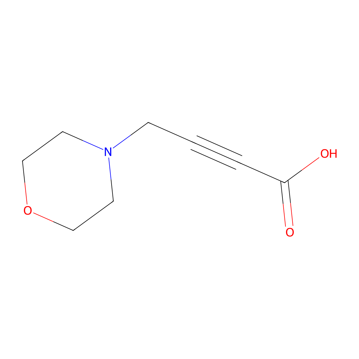 4-Morpholino-2-butynoic acid molecular structure, CAS 38346-95-1