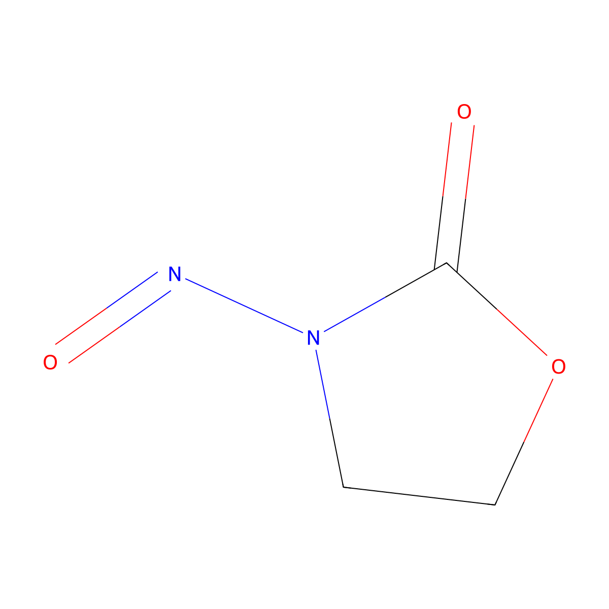 3-Nitroso-2-oxazolidinone molecular structure, CAS 38347-74-9