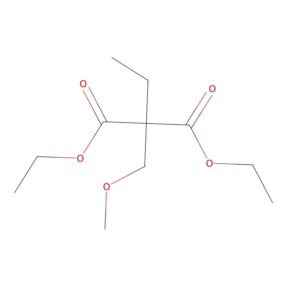 Diethyl ethyl(methoxymethyl)propanedioate molecular structure, CAS 38348-55-9