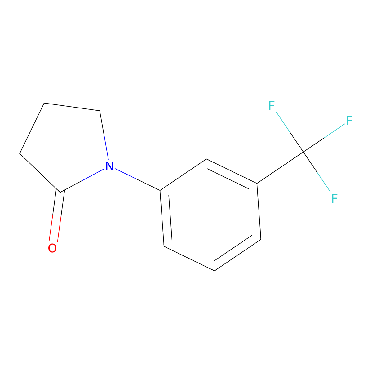 1-[3-(Trifluoromethyl)phenyl]pyrrolidin-2-one molecular structure, CAS 38348-84-4