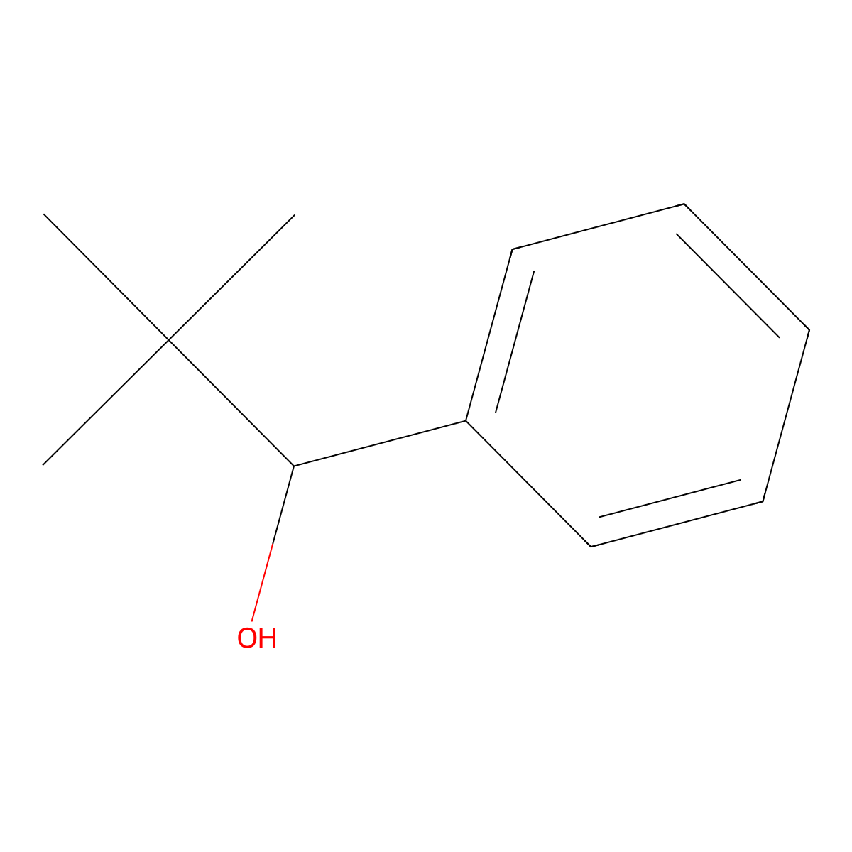 2,2-Dimethyl-1-phenyl-1-propanol molecular structure, CAS 3835-64-1