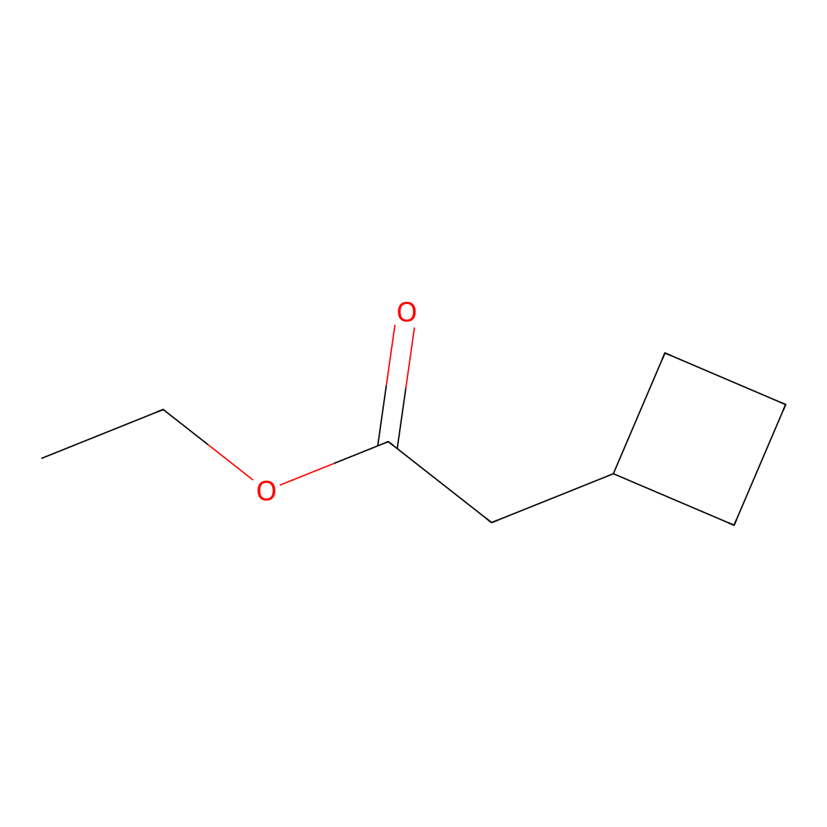 Ethyl cyclobutylacetate molecular structure, CAS 38353-27-4