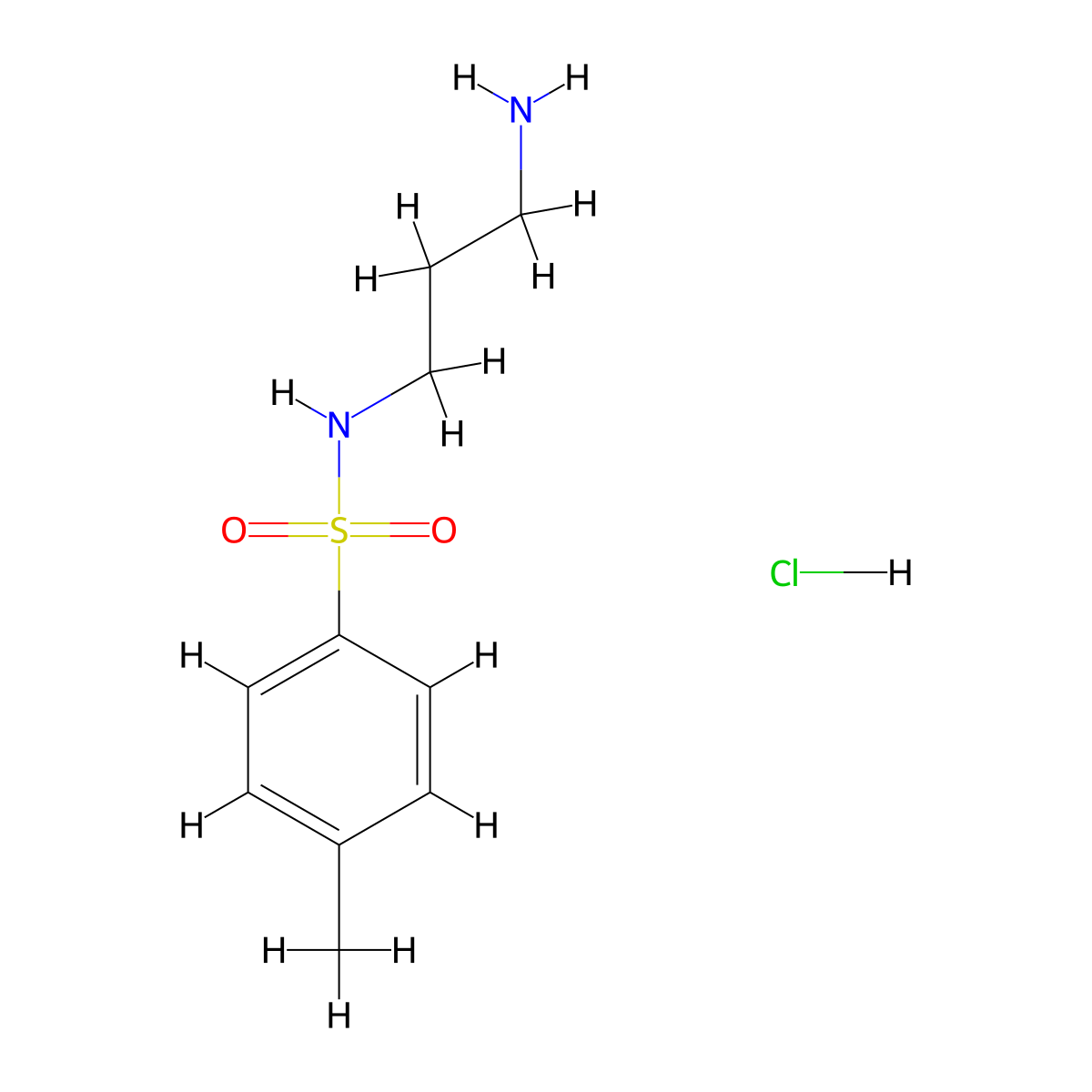 N-(3-Aminopropyl)-4-methylbenzenesulfonamide hydrochloride molecular structure, CAS 38353-79-6