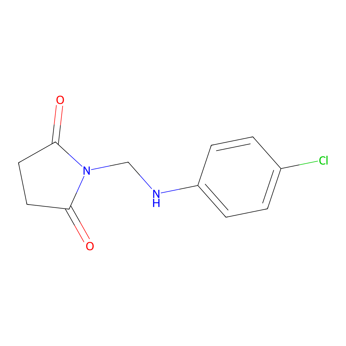 Succinimide, N-(p-chloroanilinomethyl)- molecular structure, CAS 38359-09-0