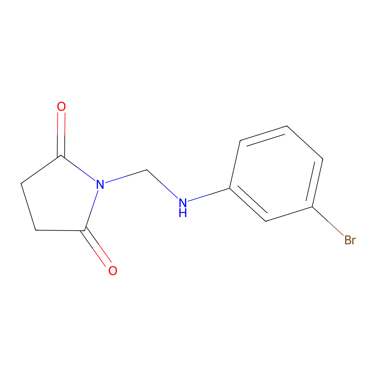 Succinimide, N-(m-bromoanilinomethyl)- molecular structure, CAS 38359-11-4