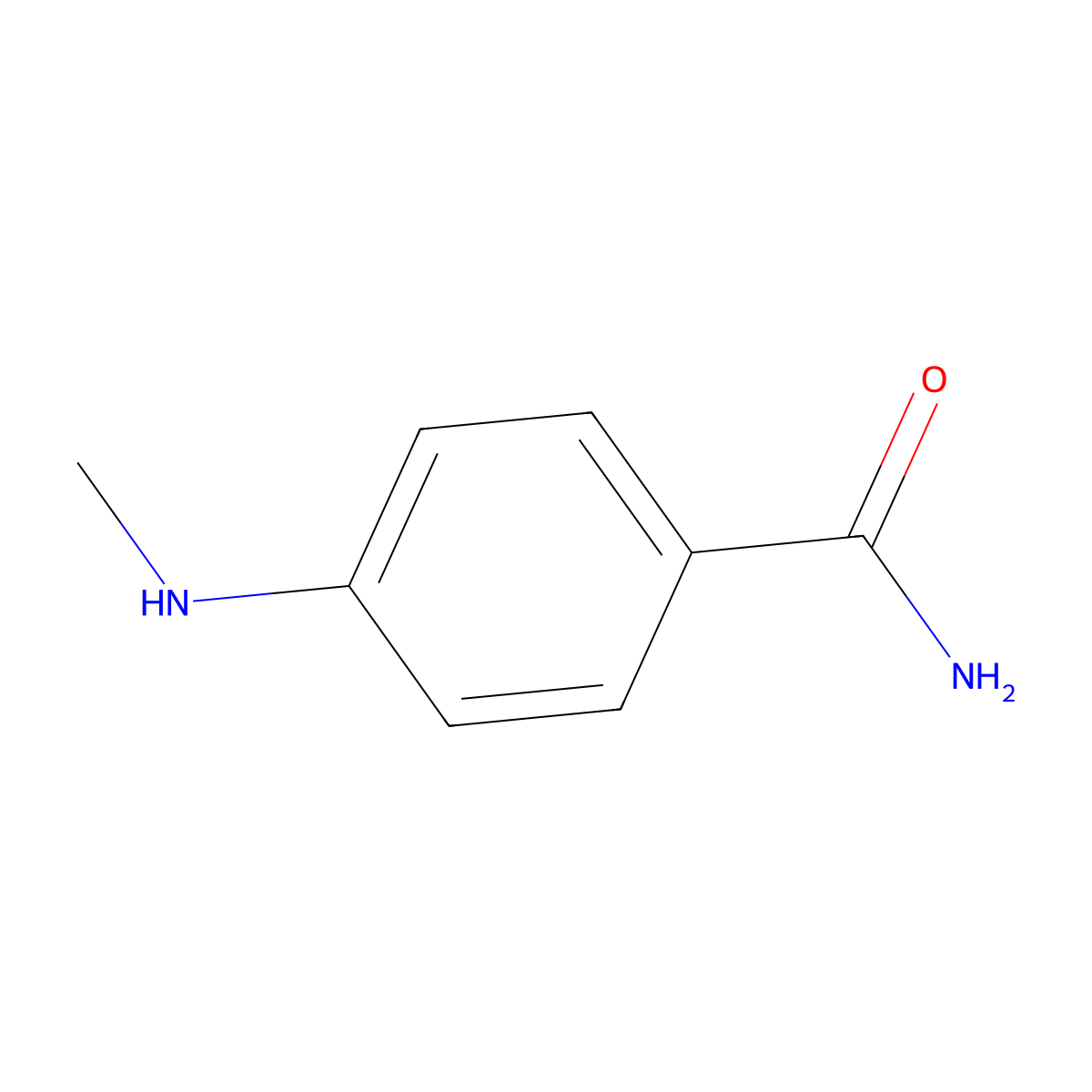 4-(Methylamino)benzamide molecular structure, CAS 38359-26-1
