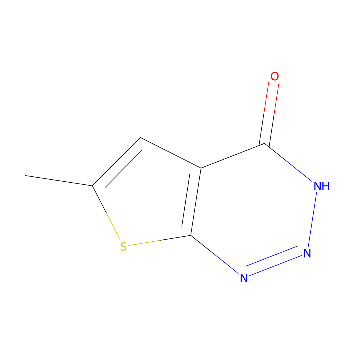 6-methyl-3H,4H-thieno[2,3-d][1,2,3]triazin-4-one molecular structure, CAS 38359-84-1