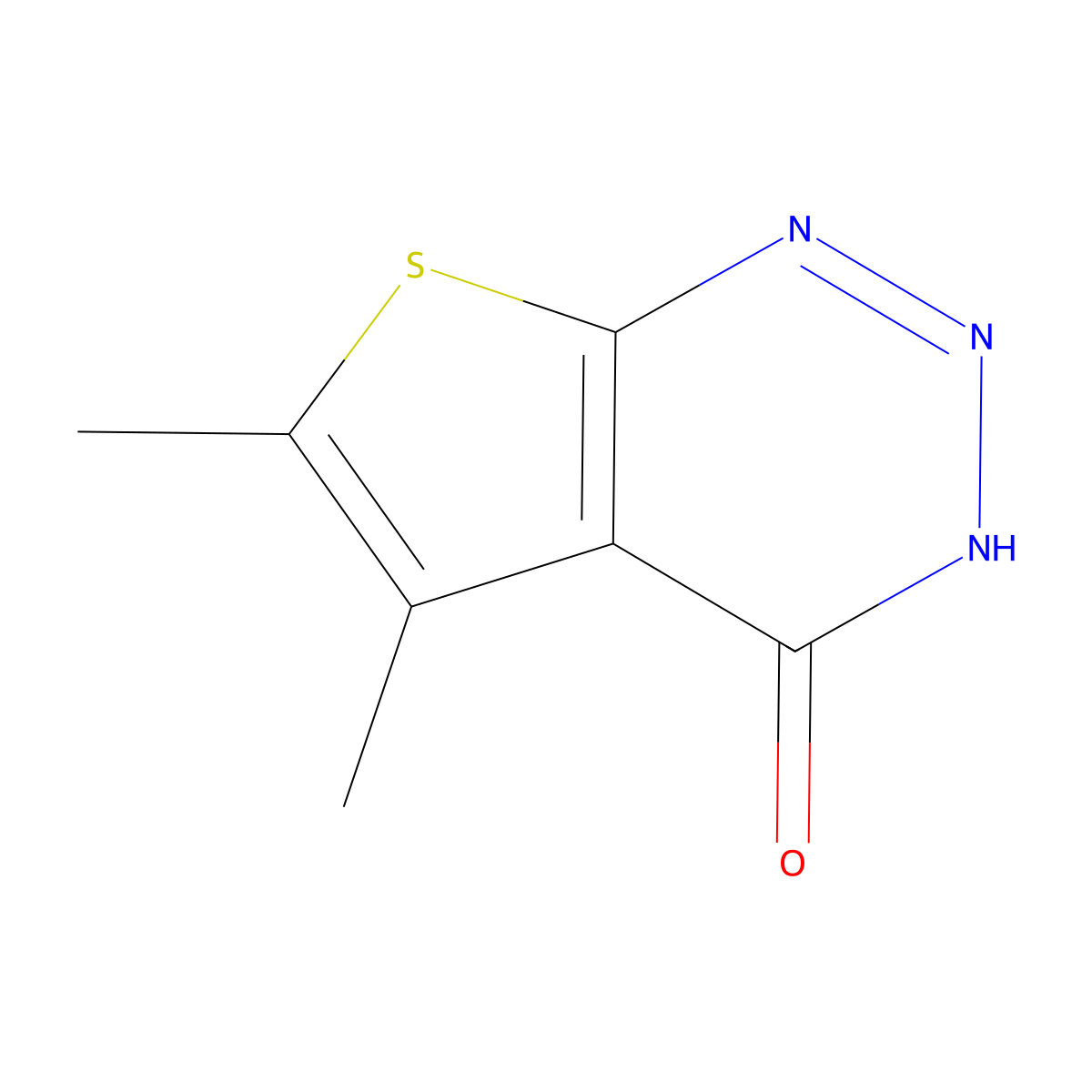5,6-dimethyl-3H,4H-thieno[2,3-d][1,2,3]triazin-4-one molecular structure, CAS 38359-85-2