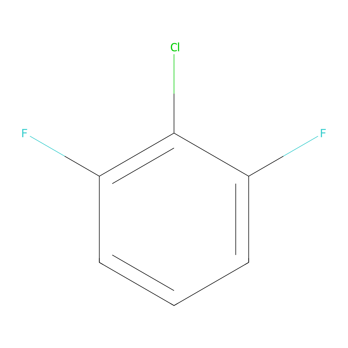 Benzene, 2-chloro-1,3-difluoro- molecular structure, CAS 38361-37-4