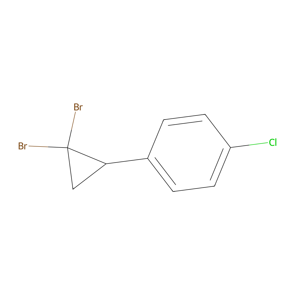 1-Chloro-4-(2,2-dibromocyclopropyl)benzene molecular structure, CAS 38365-51-4