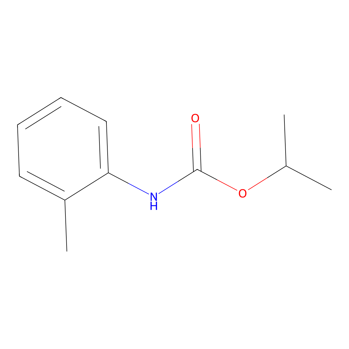 Carbanilic acid, o-methyl-, isopropyl ester molecular structure, CAS 38365-93-4
