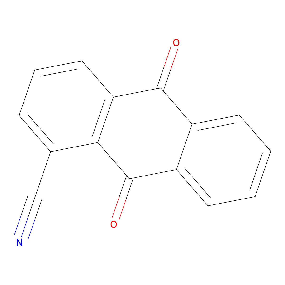 9,10-Dioxo-9,10-dihydroanthracene-1-carbonitrile molecular structure, CAS 38366-32-4