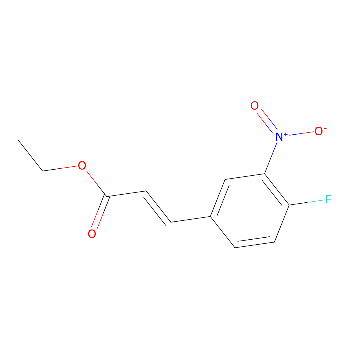 (2e)-3-(4-Fluoro-3-nitrophenyl)-2-propenoic acid, ethyl ester molecular structure, CAS 383664-94-6