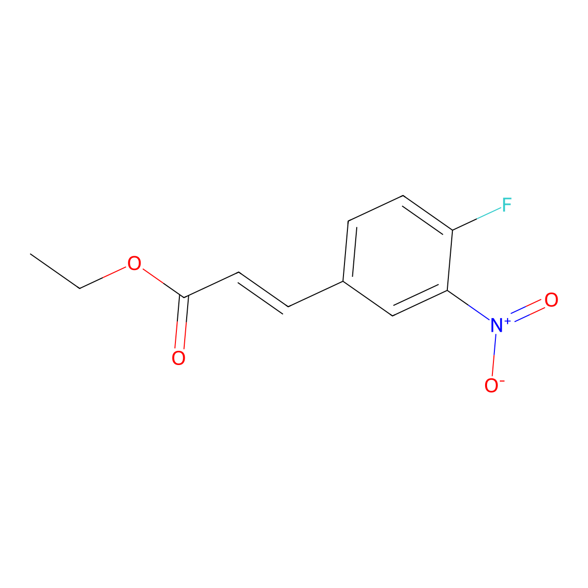 (2e)-3-(4-Fluoro-3-nitrophenyl)-2-propenoic acid, ethyl ester molecular structure, CAS 383664-94-6