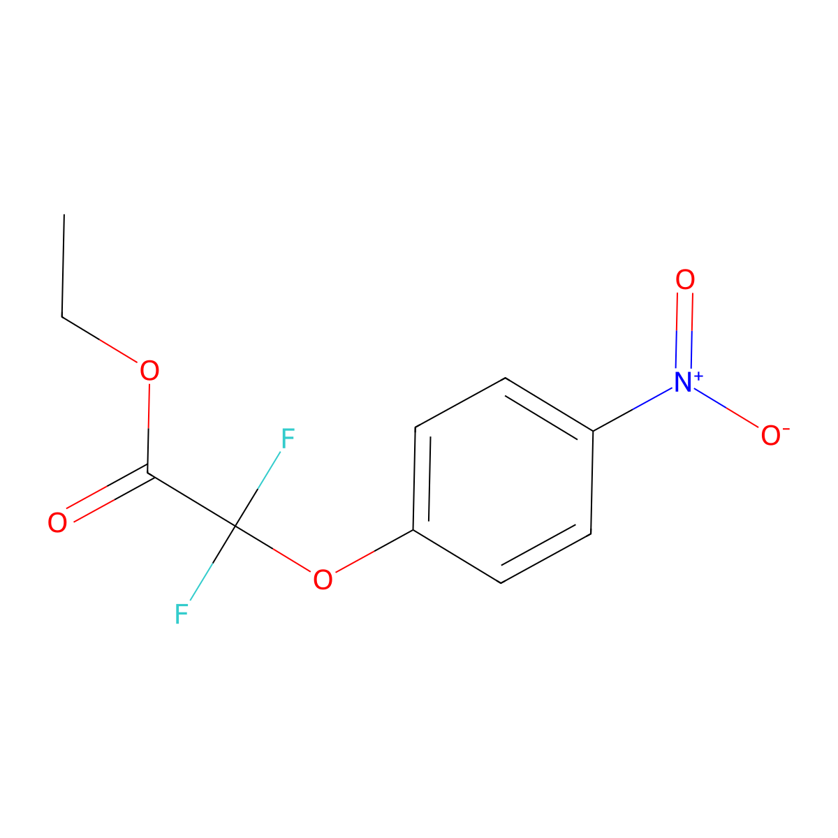 Difluoro-(4-nitro-phenoxy)-acetic acid ethyl ester molecular structure, CAS 383670-74-4