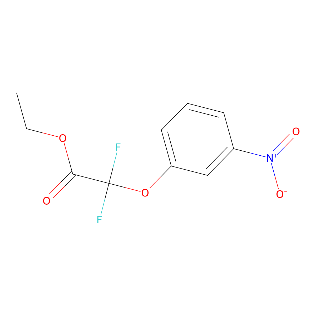 Difluoro-(3-nitro-phenoxy)-acetic acid ethyl ester molecular structure, CAS 383670-91-5