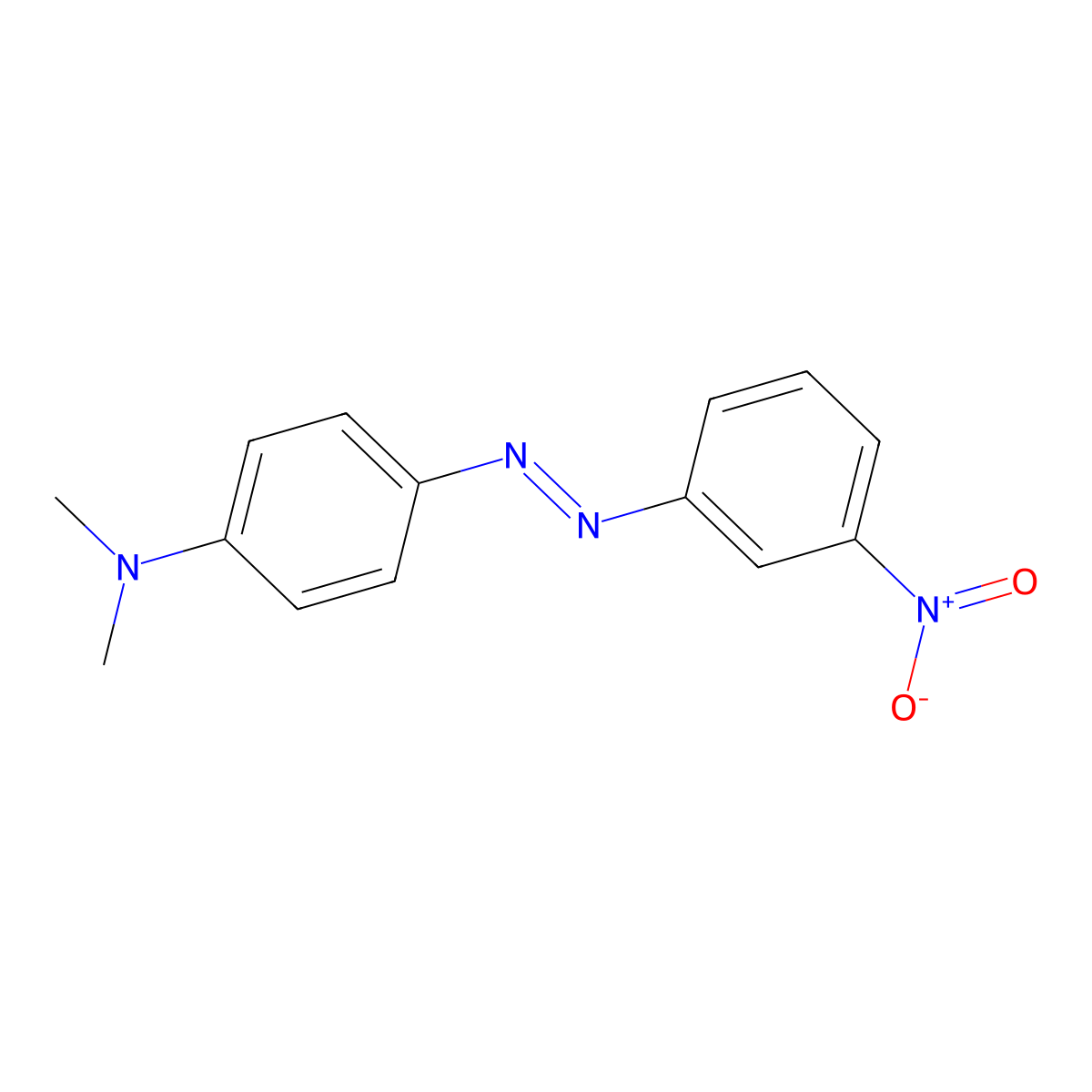 N,N-Dimethyl-4-[2-(3-nitrophenyl)diazenyl]benzenamine molecular structure, CAS 3837-55-6