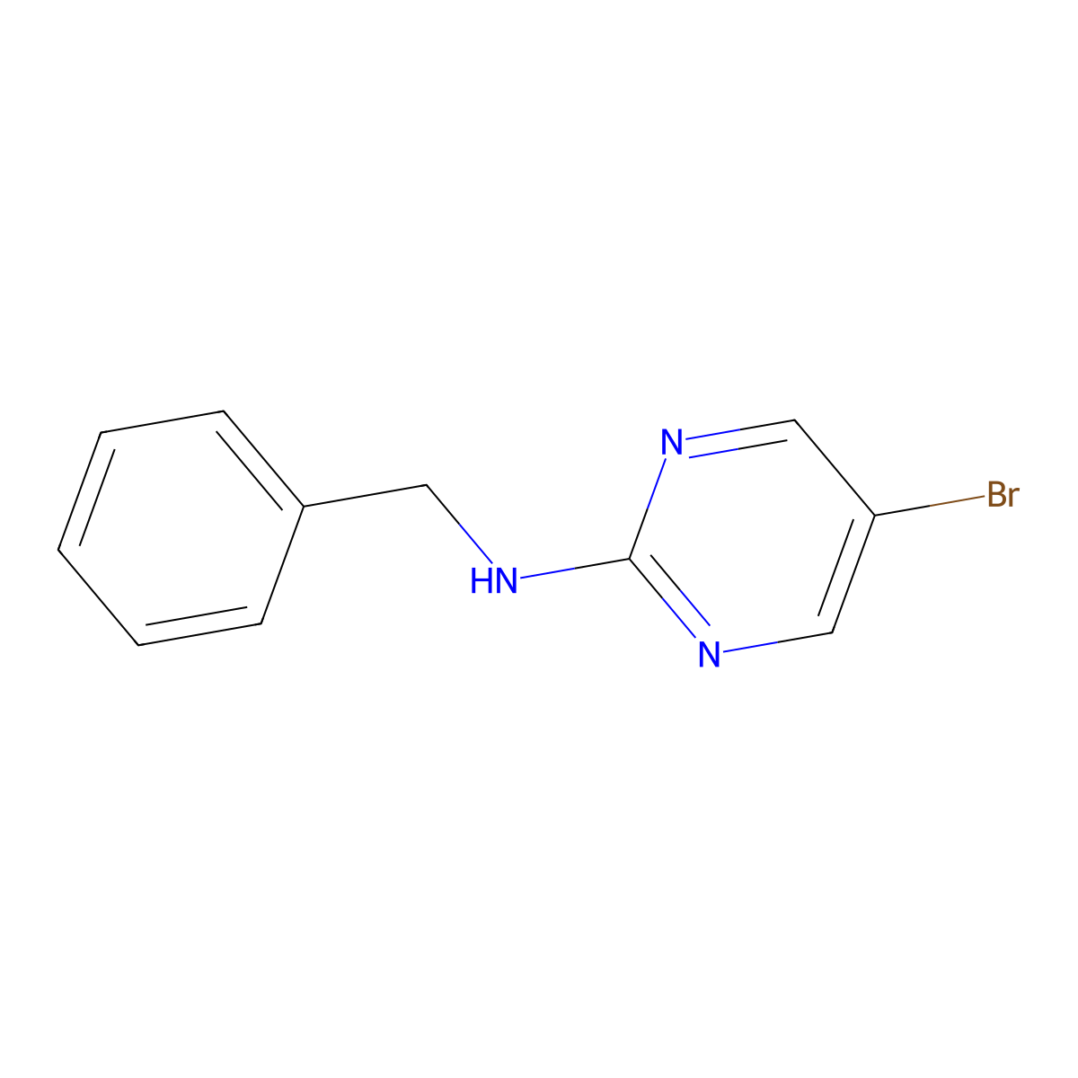 2-Benzylamino-5-bromopyrimidine molecular structure, CAS 38373-55-6