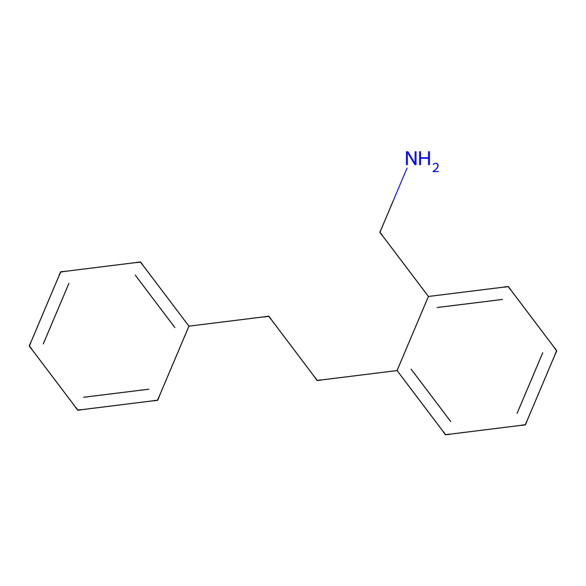 Benzenemethanamine, 2-(2-phenylethyl)- molecular structure, CAS 38375-55-2