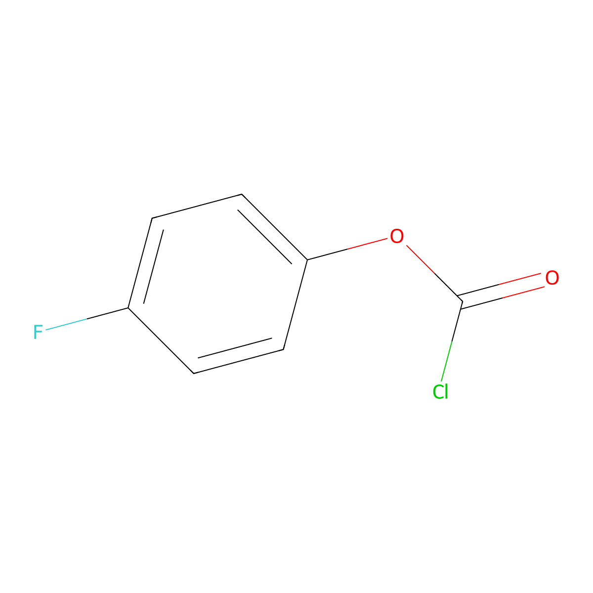 4-Fluorophenyl chloroformate molecular structure, CAS 38377-38-7