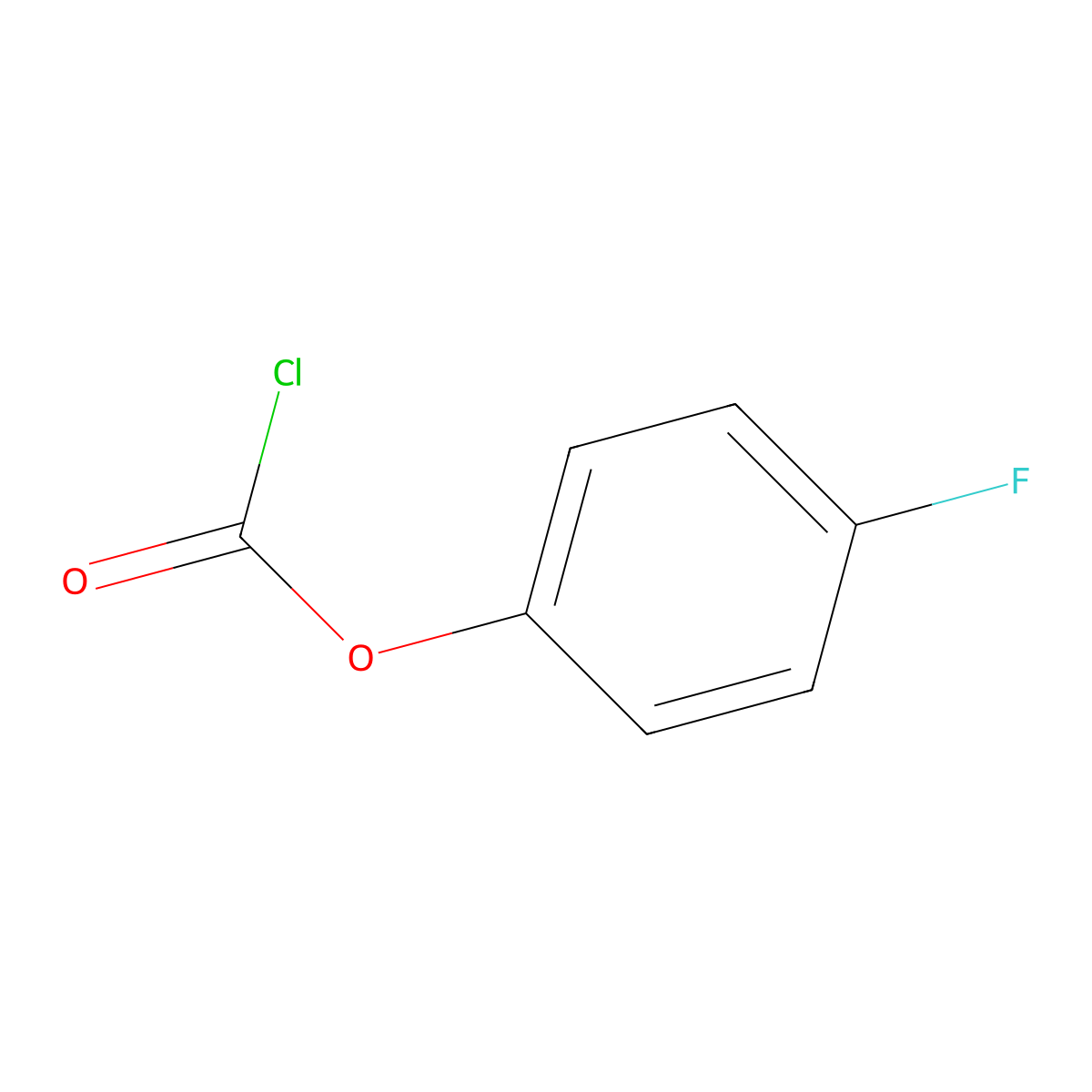 4-Fluorophenyl chloroformate molecular structure, CAS 38377-38-7